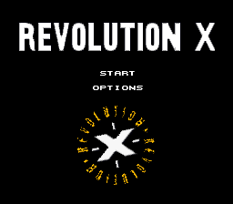 Revolution X (Japan) Title Screen